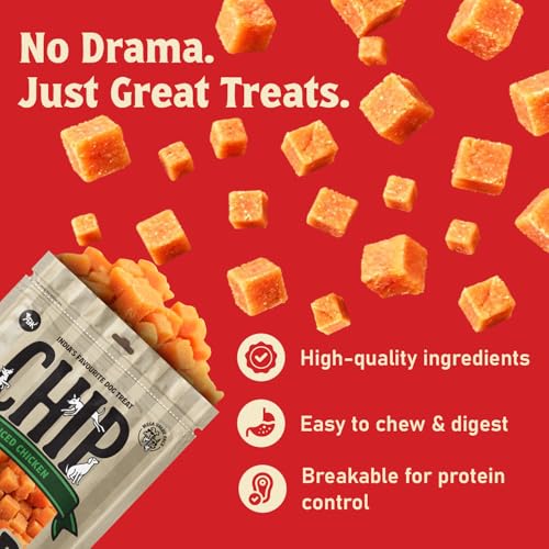 Image of Chip Chops Diced Chicken Dog Treats 250g | High Protein Dog Treats for Training & Rewards | Healthy Chicken Dog Snacks, Soft & Easily Digestible Treats for All Dog Breeds & Puppies