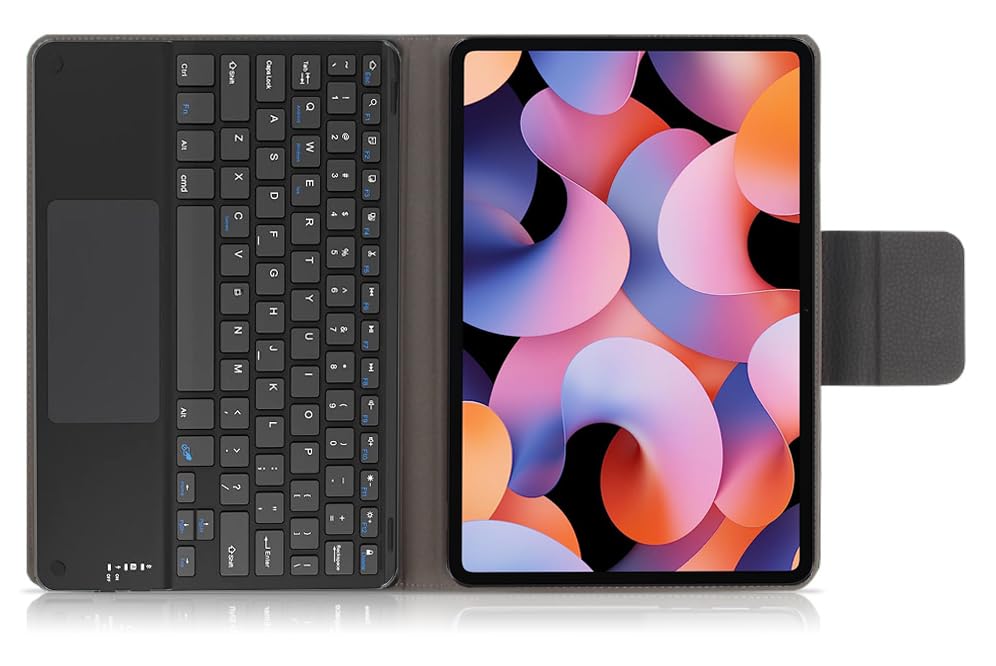 Image of HOM Detachable Wireless Bluetooth Keyboard with Trackpad /Touchpad Tablet Cover Case for Xiaomi Mi Pad 6 11 inch Inch Tablet - Black