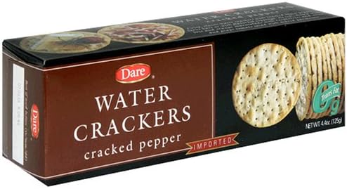 Dare Cracked Pepper Water Crackers โ Healthy Entertaining Snacks with 0 grams of Trans Fat and Saturated Fat โ 4.4 Ounces