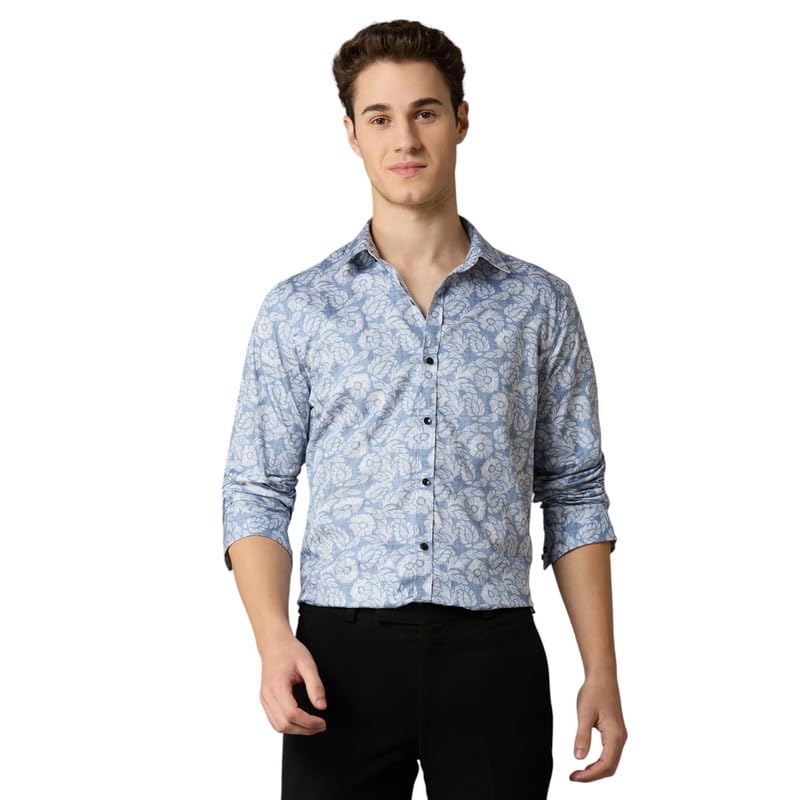 Image of MARK & ALBERT Men's Slim Fit Cotton Formal Shirt