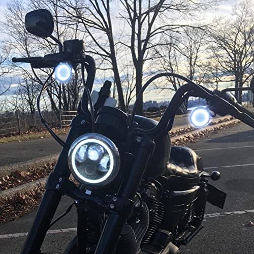 Eagle Lights 8748Ts-S 2" Front Led Turn Signals With White Halo Running Lights - Generation I / 1157 Base/Add Smoked Lenses #TOP5