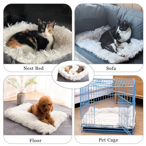 Weiches Katzenbett Waschbar 42x36 cm Plüsch Haustierbett für Katzen und Kleine Hunde, 2 in 1 Katzenbett Schlafsack Warmes Haus Katzenkissen Katzendecke Waschbares Nest Bett für Katzen – Bild 6