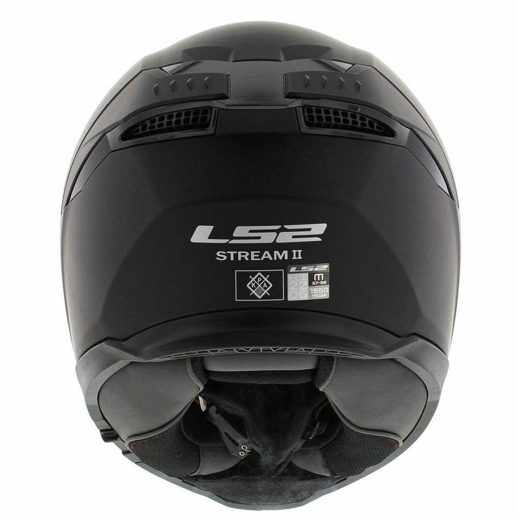 LS2 Stream 2 Negro Mate Bluetooth Intercomunicador Sena Integrado - Casco de Moto Integral con Visor Solar, para Hombre y Mujer, Homologado ECE 22.06