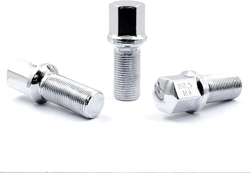 Vista 49 de Wheel Accessories Parts 20 piezas M15 x 1.25 15 x 1.25 pernos de asiento de bellota 6 ranuras para automóvil de 1.575 in de longitud de rosca