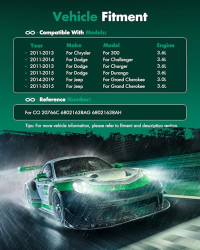 Image of SCITOO AC Compressor for Dodge for Charger 3.6L 2011-2013 | Fast Cooling, Ultra Low Noise (≤72 dB) Air Conditioner Compressor for Summer, with Clutch, 68021638AG 68021638AH
