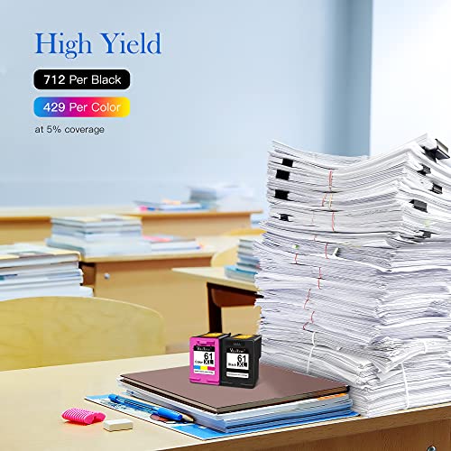 Valuetoner Remanufactured Ink Cartridges Replacement For Hp 61Xl 61 Xl To Use With Envy 4500 Deskjet 1000 1056 1510 1512 1010 1055 Officejet 4630 Printer (1 Black, 1 Tri-Color, 2-Pack) #TOP2