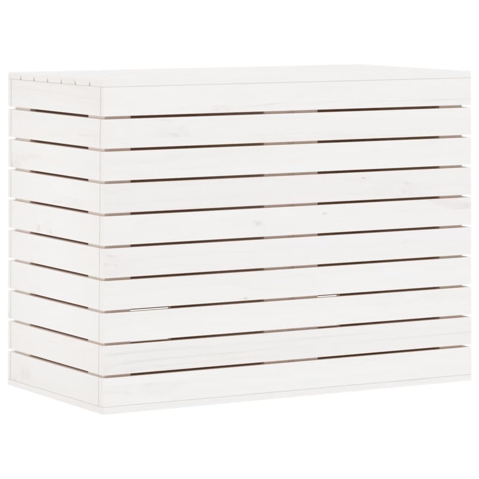 Gecheer Wäschetruhe Weiß 88,5x44x66 cm Massivholz Kiefer, Wäschekorb Wäschesammler für Kleidung Handtücher Spielzeug im Schlafzimmer Badezimmer832320