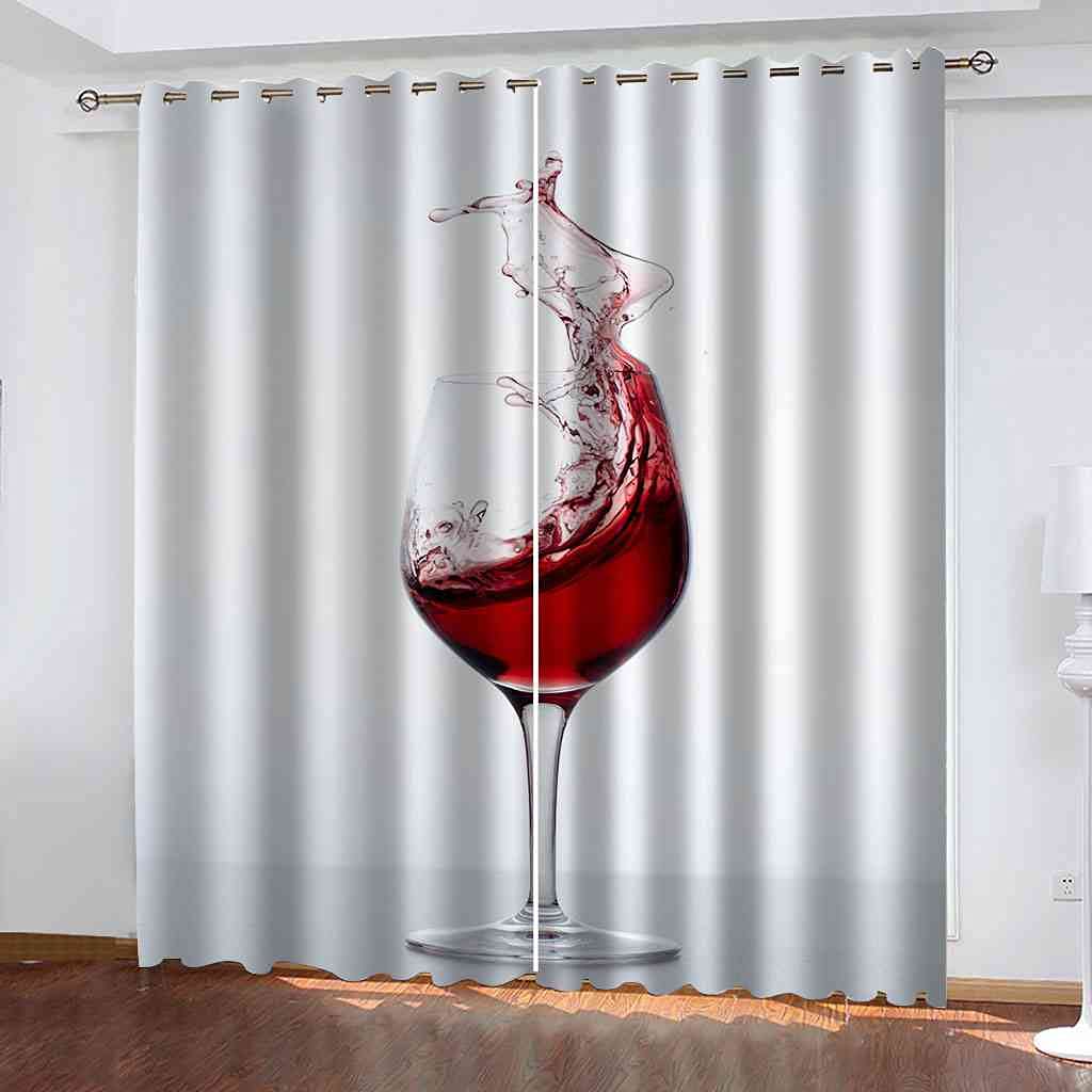 Rideaux isolants thermiques et phoniques verre à vin occultant 264x242 cm