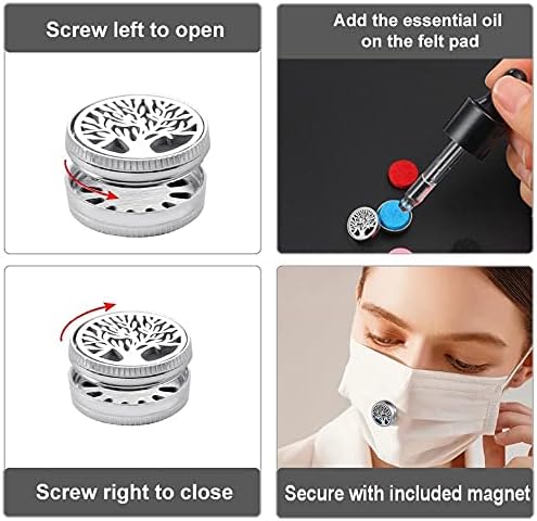 Difusor de Aromas NewCharms Imán para Mascarilla Acero Inoxidable miniatura 4