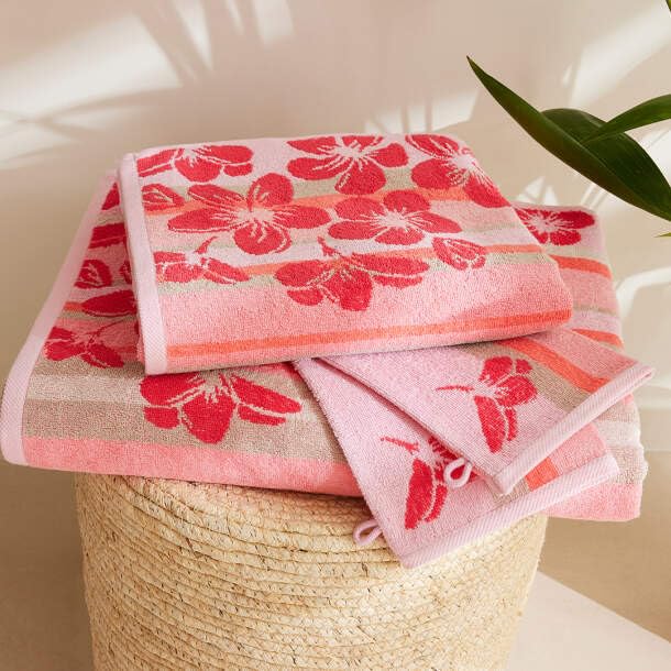 2 Drap de Bain 70cm x 130cm + 2 Serviette 50cm x 90cm + 4 Gants 15cm x 21cm - 100% Coton