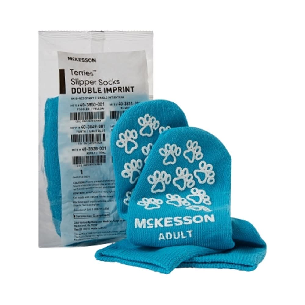 McKesson Terries Slipper Socks - 40-3828-001PR - 1 Pair/Pair