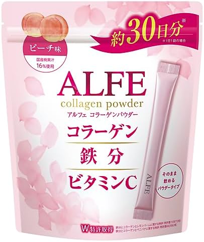 （02:30時点） 【栄養機能食品】アルフェコラーゲンパウダー 30袋 大正製薬 コラーゲン 鉄分 ビタミンC レモンバーム ベニバナ エラスチン デキストリン ヒアルロン酸 ビタミンB2 ビタミンB6 ピーチ味