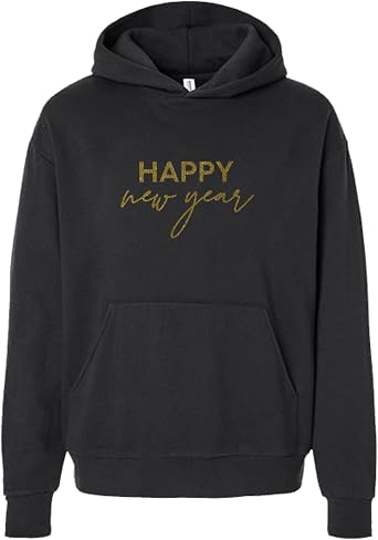 Tees & Tails Happy New Year Hooded Sweatshirt and Crewneck |Family Matching |Baby, Kids & Adult Sizes|973