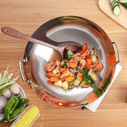 Wok profesional grande antiadherente de hierro forjado 38 cm miniatura 2