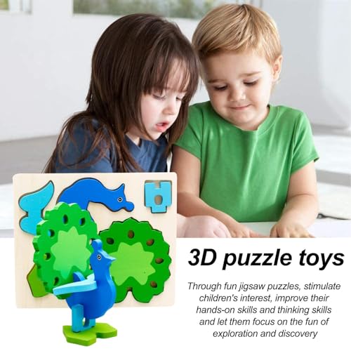 Brinquedo pré-escolar de quebra-cabeças de animais 3D - Kits de quebra-cabeças de modelos de para cr