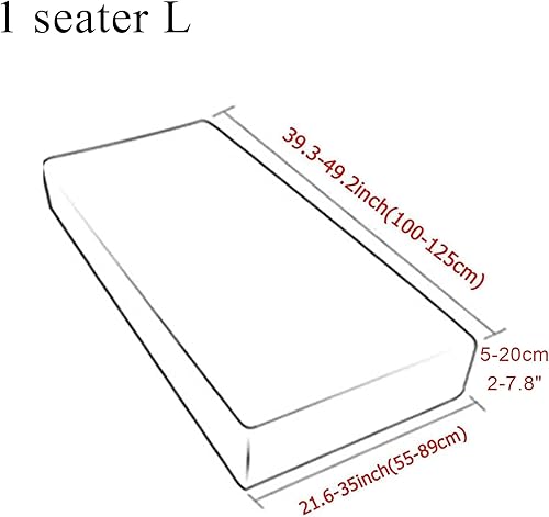 Miniatura 6 de HM&DX Funda elástica universal para sofá con parte inferior elástica, 1/2/3/4 asientos en forma de L, funda de sofá modular de terciopelo jacquard,
