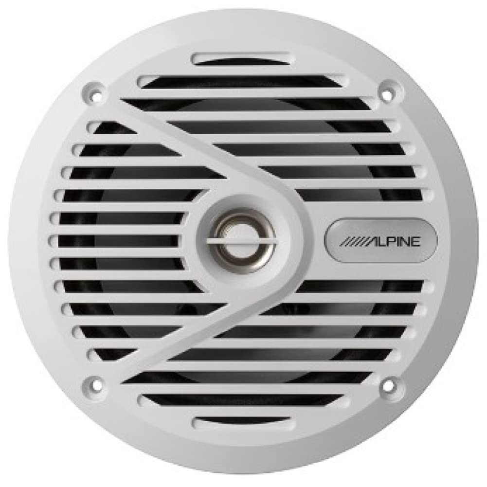 NSC 2 altoparlanti ALPINE SPS-M601W diffusori coassiali 2 vie marini bianchi 16,5 cm 165 mm 6,5 inch impermeabili water proof 35 watt rms 110 watt max 4 ohm piscina barca mare, a coppia