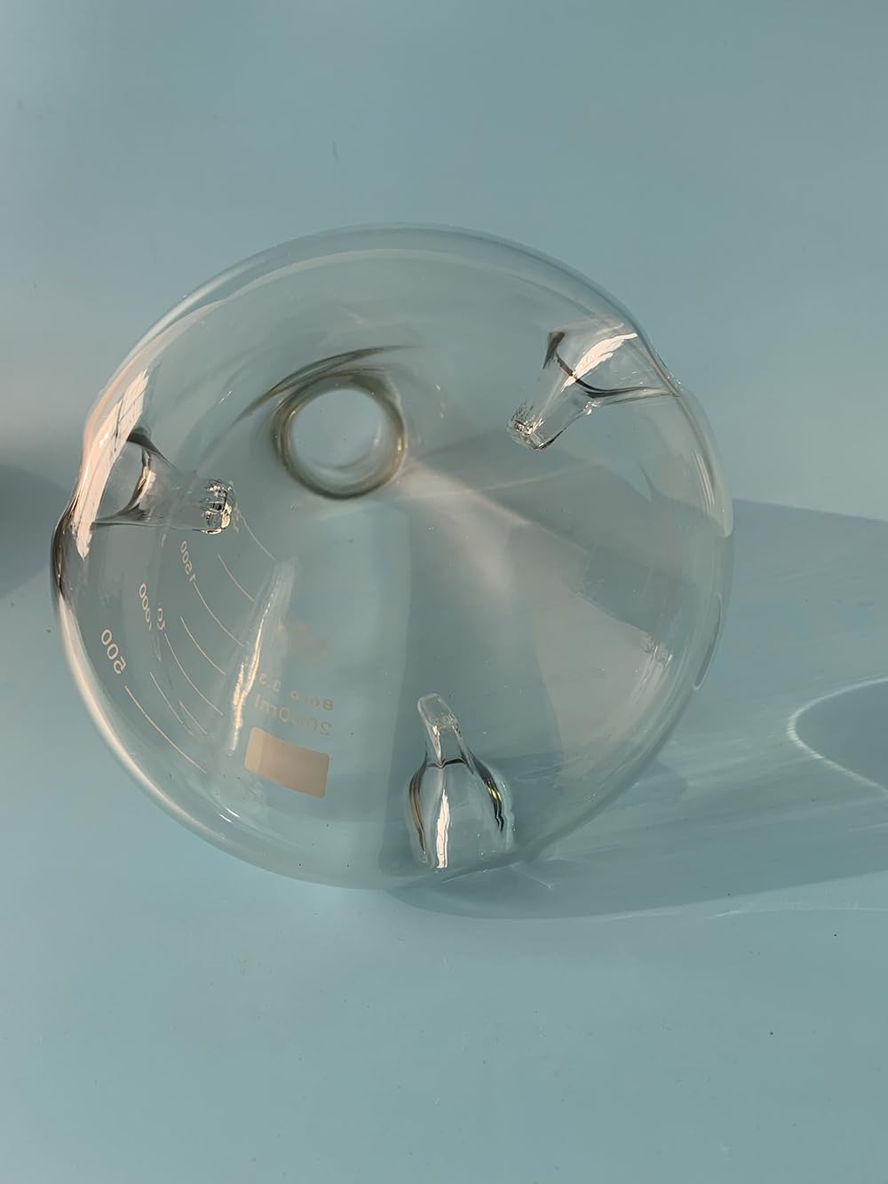 DONLAB CCC-1000 Borosilicate Glass 1000ml/1L Baffle Flask,Eelenmeyer Flask with Baffles