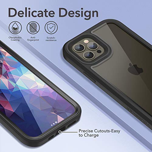 Youmaker New Designed For Iphone 12 Pro Max Phone Case,Iphone 12 Pro Max Case Full-Body With Built-In Screen Protector Rugged Clear Case For Iphone 12 Pro Max 6.7 Inch Black #TOP4
