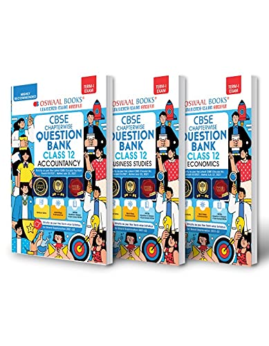 Oswaal CBSE MCQs Question Bank Chapterwise For Term-I, Class 12 (Set of 3 Books) Accountancy, Business Studies, Economics (With the largest MCQ Question Pool for 2021-22 Exam)