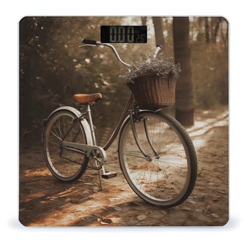 Báscula digital de baño con pantalla LCD brillante miniatura 1