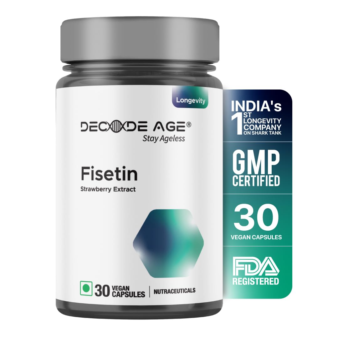 Decode Age 99% Pure Fisetin | Senolytic Activator | For Healthy Ageing | Cognitive Support | Inflammation| Strawberry Extract (30 Vegan Capsules) (B0BR1BXDYC) Amazon Price History, Amazon Price Tracker