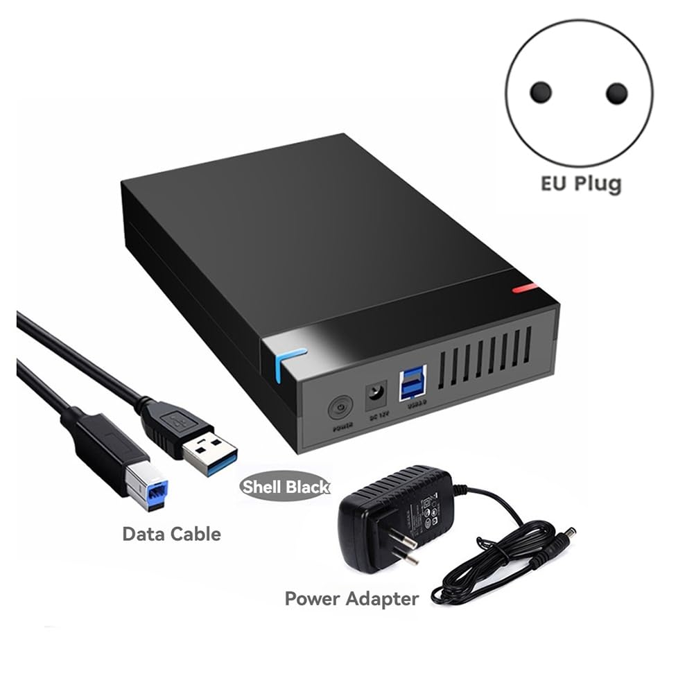 Case HDD 3.5'' USB 3.0 A Lettore Hard Disk Esterno 10TB HDD Box per PC Laptop Supporto Hard Disk da 10TB Ad Alta velocità per PC