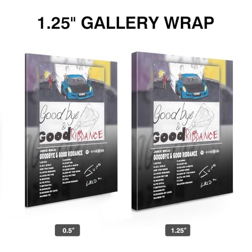 Image of Juice WRLD Canvas Wall Art, Rapper Collage Poster Print, Hip Hop Music Artwork for Bedroom Studio Gaming Room Decor, Vibrant Album Cover Picture Print Framed Music Wall Painting 16X20