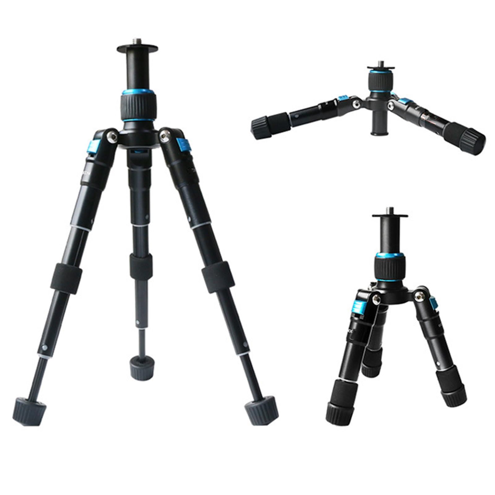 Treppiede da tavolo, monopiede pieghevole, in alluminio, regolabile in altezza, fino a 420 mm, capacità 5 kg per fotocamera DSLR, fotografia telefonica, treppiedi fotocamera DSLR, lega di alluminio