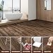 Peel and Stick Floor Tile, INMOZATA 36-Pack 54 Sq.Ft Self Adhesive Vinyl Plank Flooring Wood Grain Look 36x6 Inch Waterproof Tile Sticker for Bedroom, Living Room, Kitchen, RV (Smoked Brown)