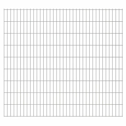 FZYHFA 2D Garden Fence Panels 2008x1830 mm 20 m Silver Design Beautiful, Robust and Reliable Also Heavy Duty Garden Fence Panel