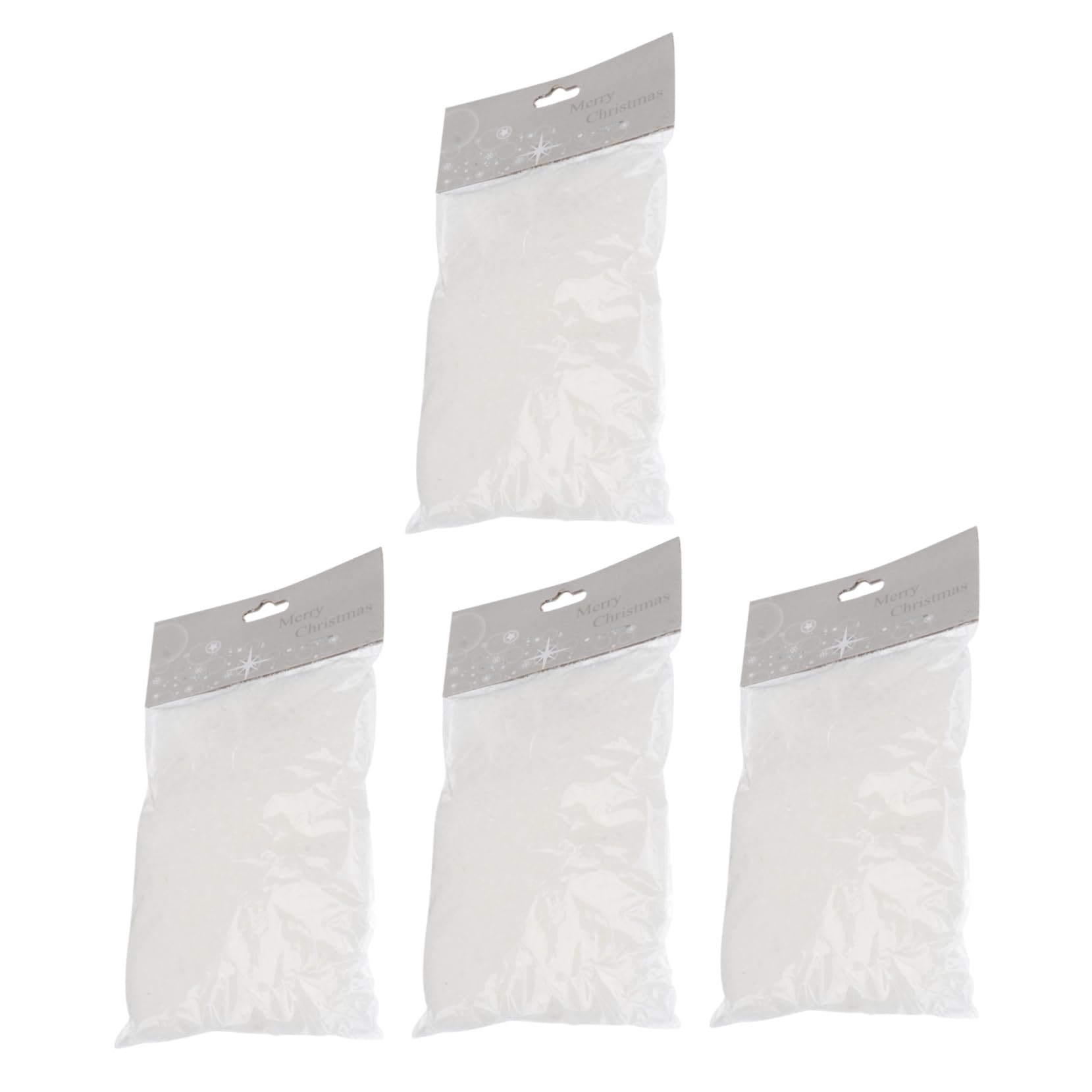 DIYEAH 4bags Christmas Fake Snow Decor of Realistic Simulation Snowflakes for Holiday Photography Crafts Decorations Non-Melting Adornment for Festive Atmosphere