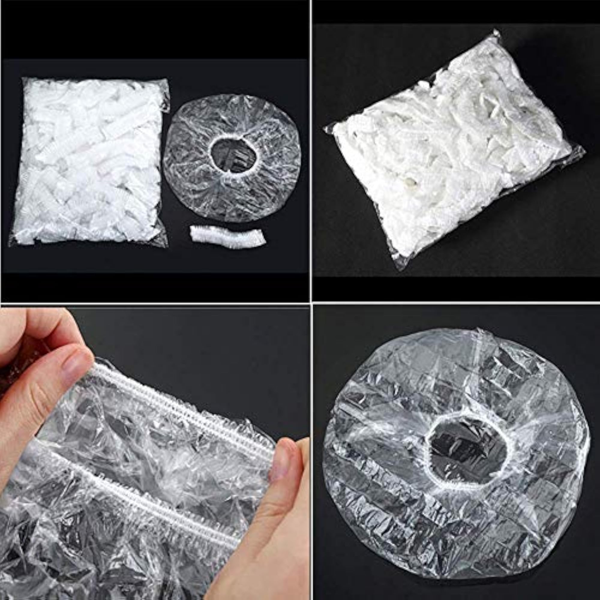 Reusable Waterproof Shower Cap Pack of 100 for Men & Women
