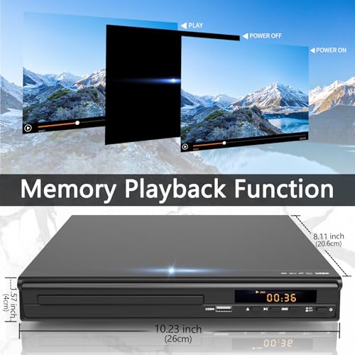 Image of Region-Free HDMI DVD Players for TV, 1080P HD, HDMI & AV, USB & Mic's