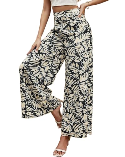 Image of EYEBOGLER Women Pure Cotton Graphic Printed Palazzo