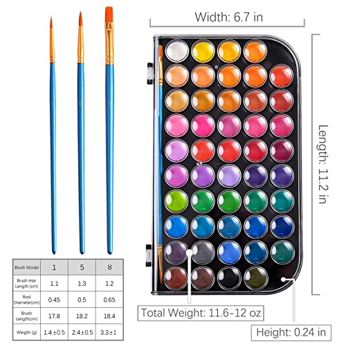 Masllutn SWP0048 Upgraded 48 Colors Washable Watercolor Paint Set thumb #4