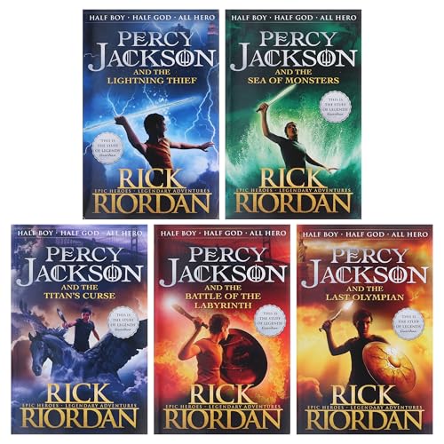 Percy Jackson Pack, 5 books, RRP £34.95 (Battle Of The Labyrinth; LightningThief; Last Olympian; Sea of Monsters; Titan's Curse). (Colour Young Puffin)