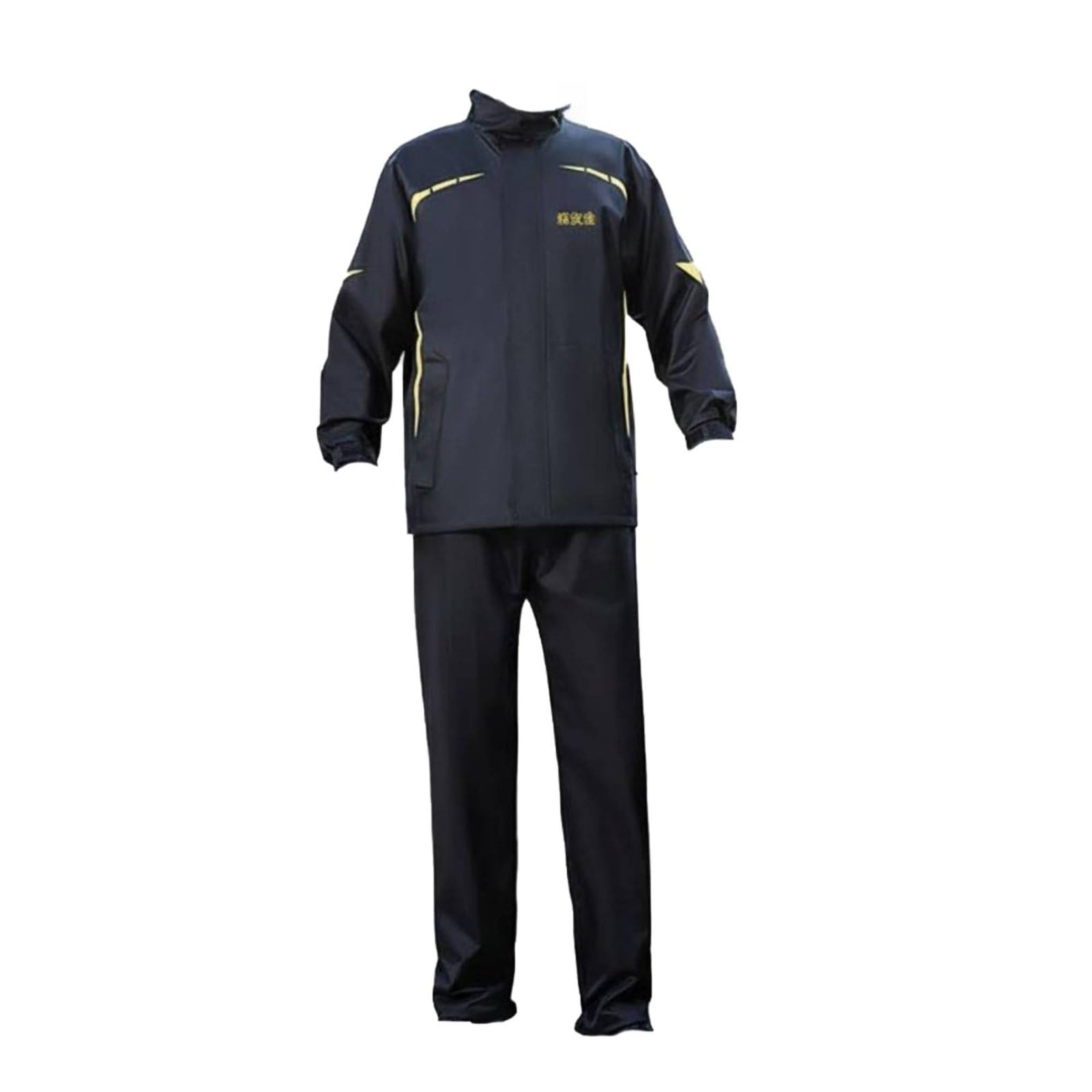 rockible Costume Imperméable Combinaison Pluie Veste Pantalon Ensemble Pluie Pongee Étanche Revêtement PVC Bandes Haute Visibilité Doublure Mesh Renfort à