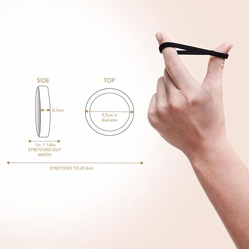 Miniatura 3 de Kitsch Lazos de cabello finos de nailon reciclado elásticos para el cabello bandas para el cabello soportes para cola de caballo lazos negros para