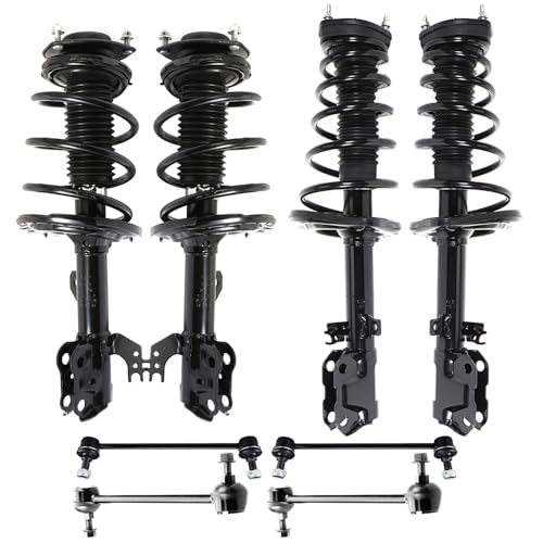 Abrillvt Struts Shock suspension kit For Toyota Camry 2012 2013 2014 2015 2016 2017 Complete Strut Assembly with 172941 172942 K750123 K90345 Auto Shocks - 6pcs