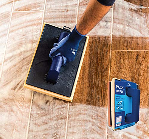 Peygran Grouting Kit: Grouting Bucket 20L Equipped With A Roller System That Ensures Maximum And Efficient Drainage With Grout Float For Tile. Grout Sponge For Tile - Triple Pack #TOP7