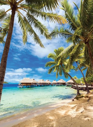 Puzzle 500 pièces : Plage de Bora Bora Polynésie française Ravensburger Nathan - vue 4