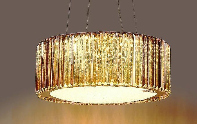 ADWAIT Modern K9 Crystal Chandelier for Living Room Colors.Warm White, Moon Light,Golden,Led Plate Included.-image-9