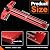 Preciva 13” Carpenter Square Ruler (1/16" Scale) - Foldable Aluminum Alloy T Square with Imperial and Metric Scales, Multi-Purpose Woodworking Square Ruler for Measure Angles, Position, Draw Lines