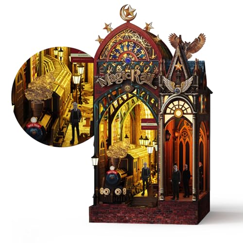 3D Wooden Puzzles Book Nook Kit Magic Train Station