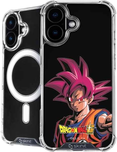 Skinit Phone Case Compatible with MagSafe iPhone 16 - Officially Licensed Dragon Ball Super Goku Ultra Instinct Design