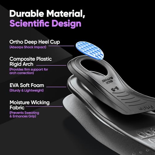 Frido Arch Support Insole for Flat Feet, Relieves Feet Pain, Plantar Fasciitis & Heel Spurs, Orthotic Inserts for Enhanced Stability, Comfortable, Trimmable Shoe Inserts, Medium (9 to 11 UK) Pack of 1 (Image - 6)