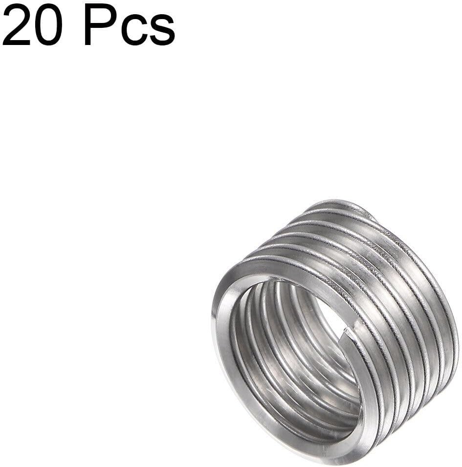 Toolparts And Accessories 20pcs 5/8-11 UNC 1D 15.9mm 304 Stainless Steel Helical Wire Threaded Inserts (#CN#130824-07274)
