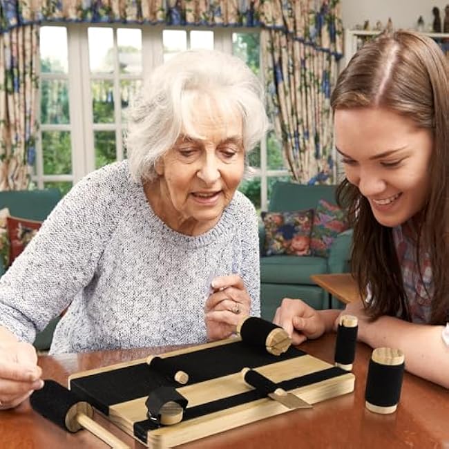 Hand Exercise Board with Hook and Loop Fasteners Hand Therapy Tool Equipment 14'' x 9'' Hook and Loop Exercise Board Solid Wood Base with Wood Tools for Improving and Finger Strength