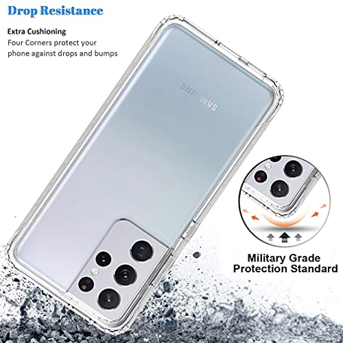Tothedu Case For Galaxy S21 Ultra 5G 6.8" Case, Samsung S21 Ultra (2021) Case For Girls, Clear Full Body Protective Shockproof Hard Pc Shell Tpu Bumper Cover Cases For Samsung Galaxy S21 Ultra (Clear) #TOP6